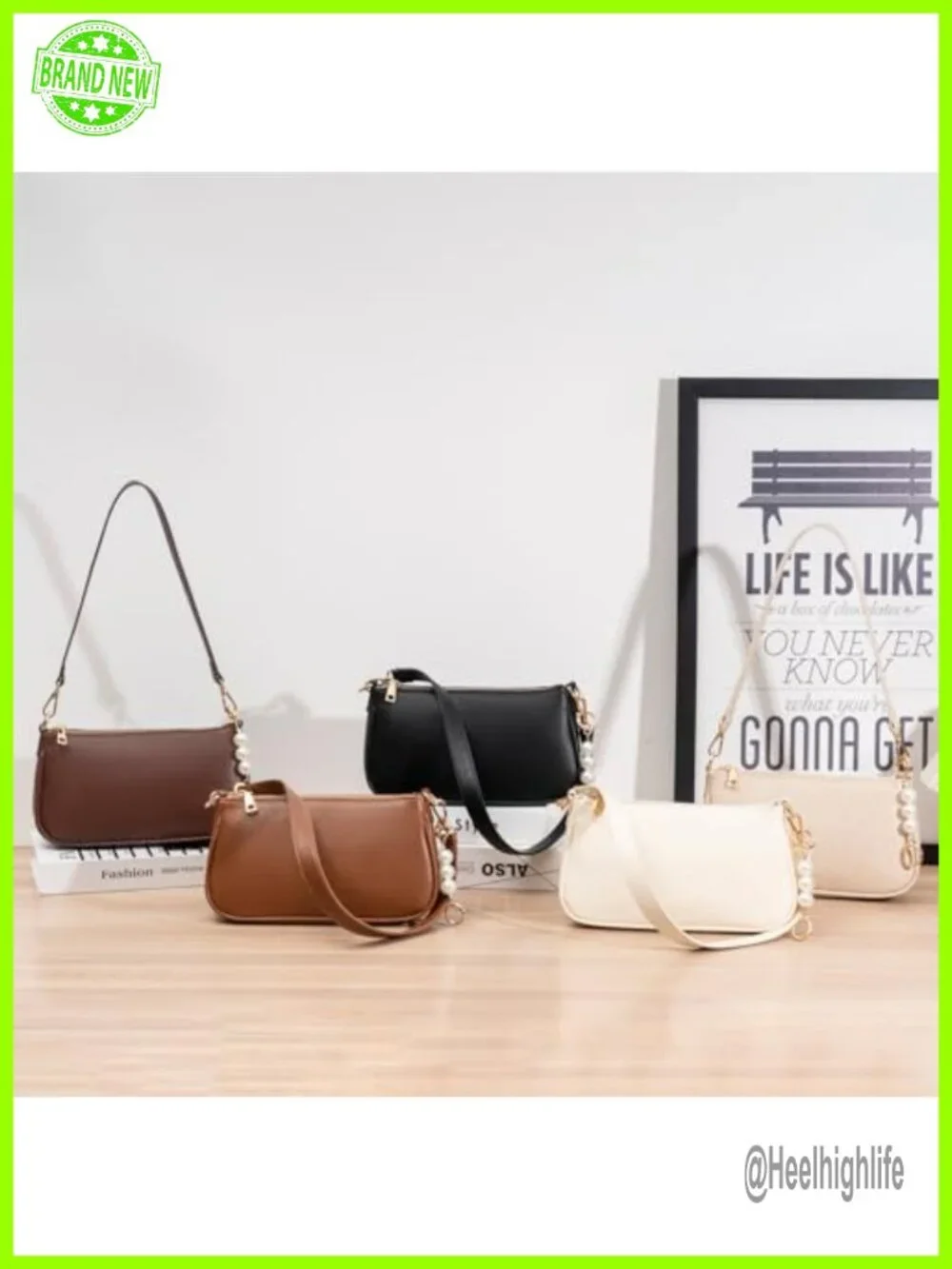 Vegan Leather Crossbody Hobo Bag with 3 Detachable Straps